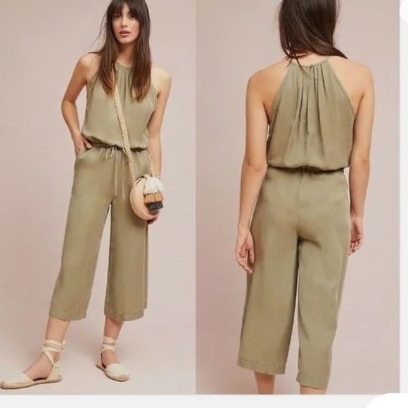 Anthropologie Pants - ANTHROPOLOGIE Cloth & Stone Day Tripper Jumpsuit Romper, Olive Green, Sienna